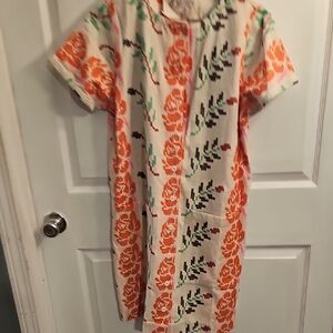 Ace & Jig Floral Dress in Orange and Green